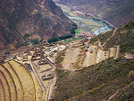 jihovýchodní ást ruin nad údolím Urubamby